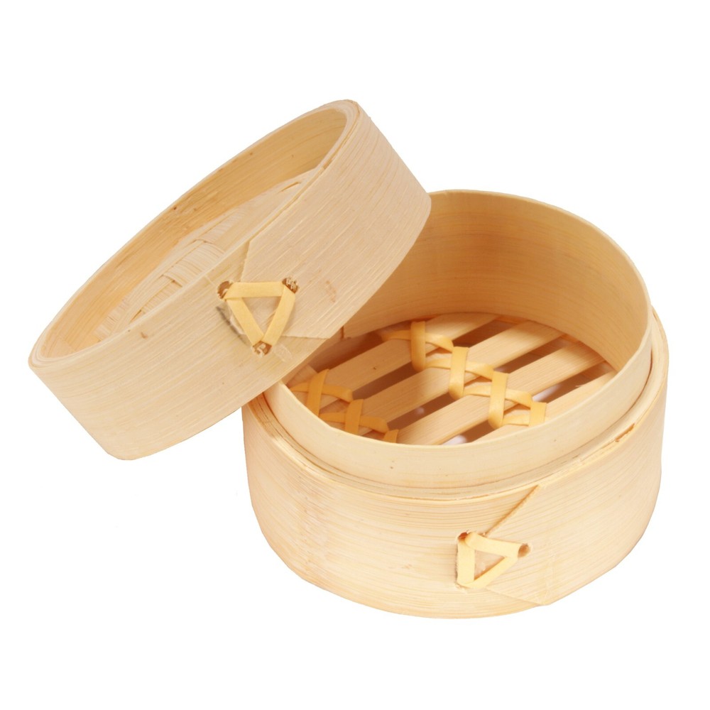 Mini Bamboo Steamer With Lid for Dumplings