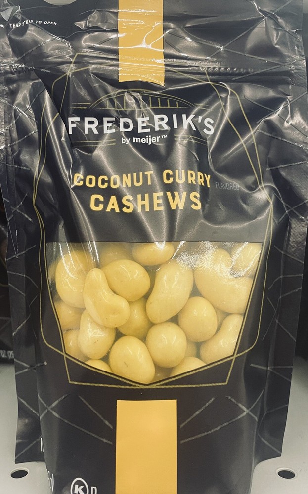 2x FREDERIK'S Coconut Curry Cashews 7.5 oz Bag - 2 PACK