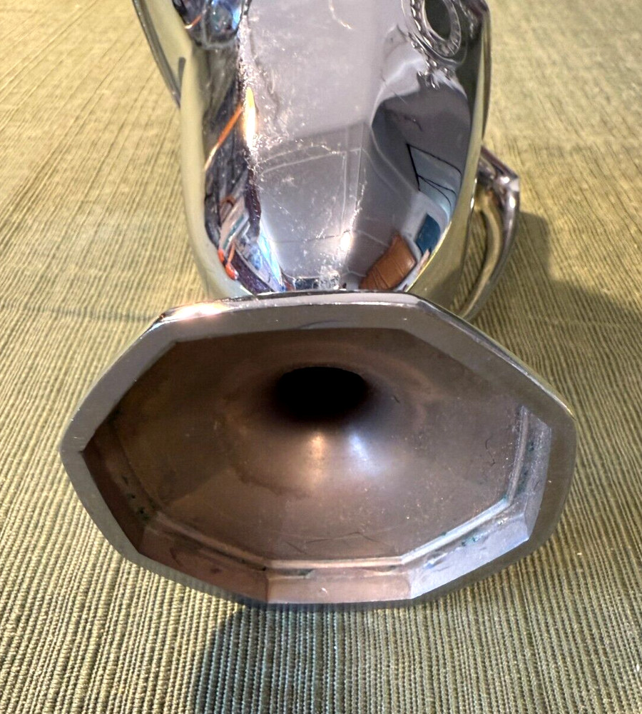 Vintage LF & Co Chrome & Gold Creamer