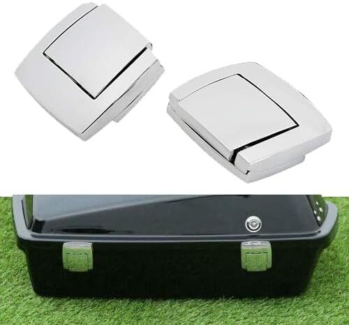 2PC Chrome Tour Pack Trunk Latches For 1980-2013 Harley Touring Electra Glide