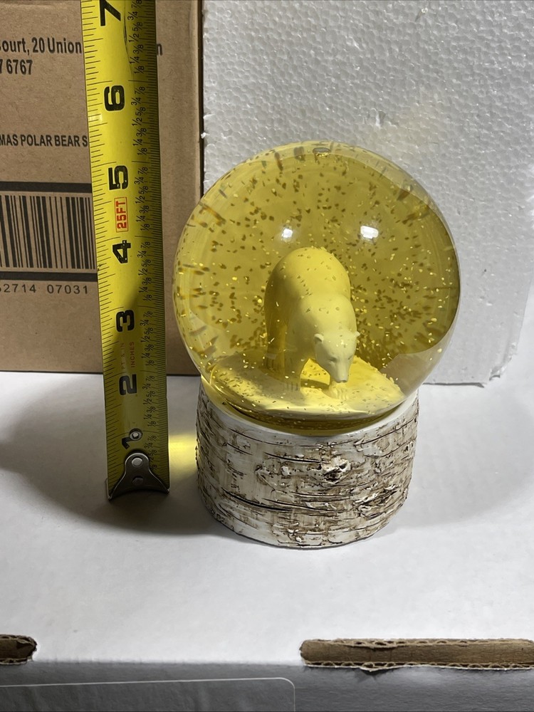 NORDIC Christmas Polar Bear Snow Globe 5”