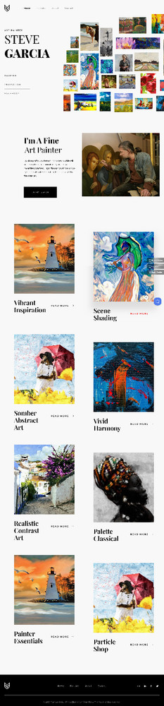 Art Painter Website Design with Free VPS Web Hosting and Installation