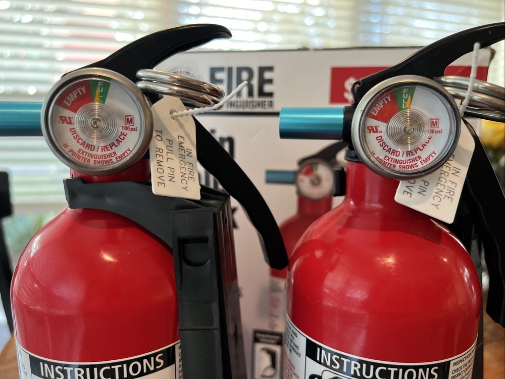 Fire Extinguisher Kidde Code One 5-B:C Disposable Chemical Home Shop Auto 2 Pack