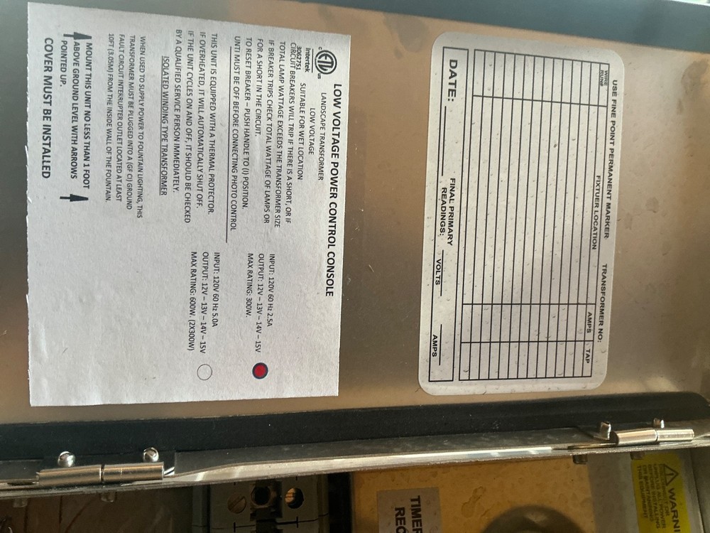 Sebco Low Voltage Lighting Transformer