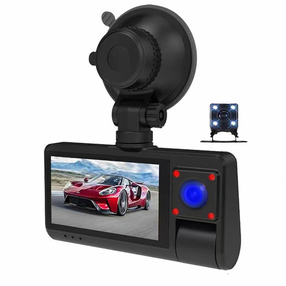 Dash Camera Car FHD Front Inside Rear Dashcam Touch Screen DVR Video Recorder