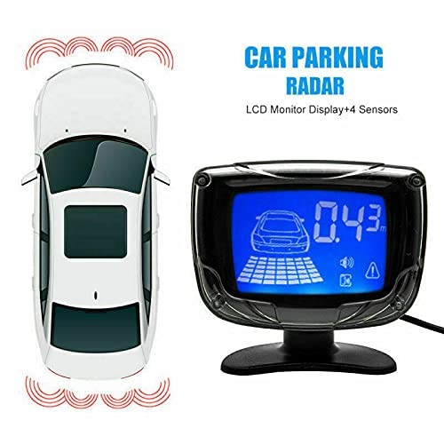 4 LED Car Parking Radar Sensor Buzzer Alarm Backup Reverse System Kit univers...