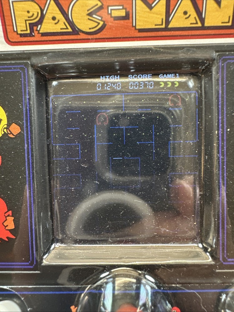 Pac-Man Mini Game Arcade Machine Handheld Classic Retro Tabletop …..WORKS!