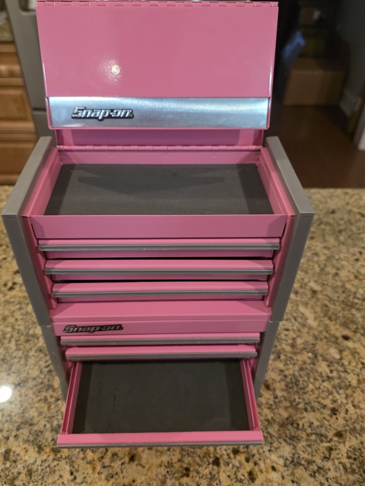 Snap-On - Micro Roll Cab BOTTOM & TOP chest "SET" Mini Tool Box Pink