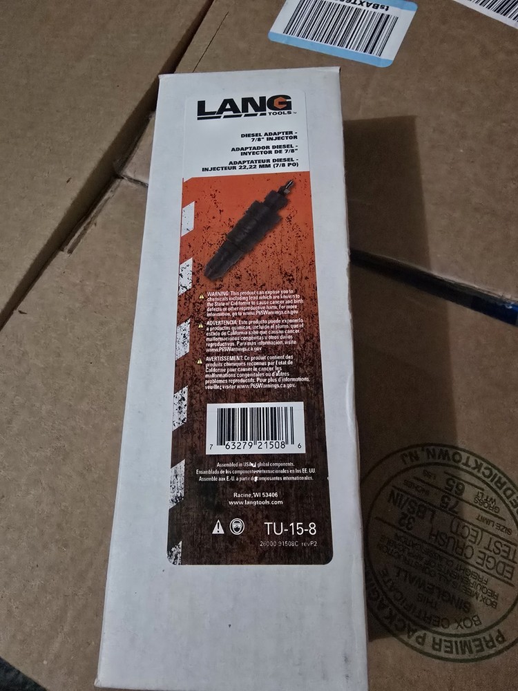 Lang Tools TU-15-8 Diesel Adapter – 7/8” Injector