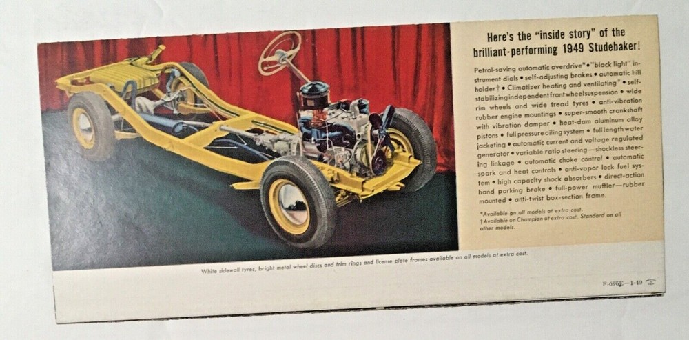 Vintage 1949 Studebaker Champion Commander Regal Sales Booklet, EUC
