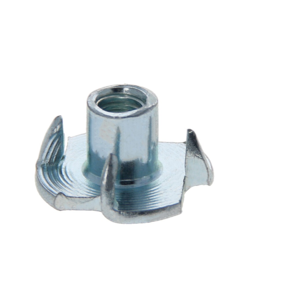 Tee Nuts 4 Prong Full teeth T-Nut Zinc Plated Threaded Insert Tee Blind Nuts