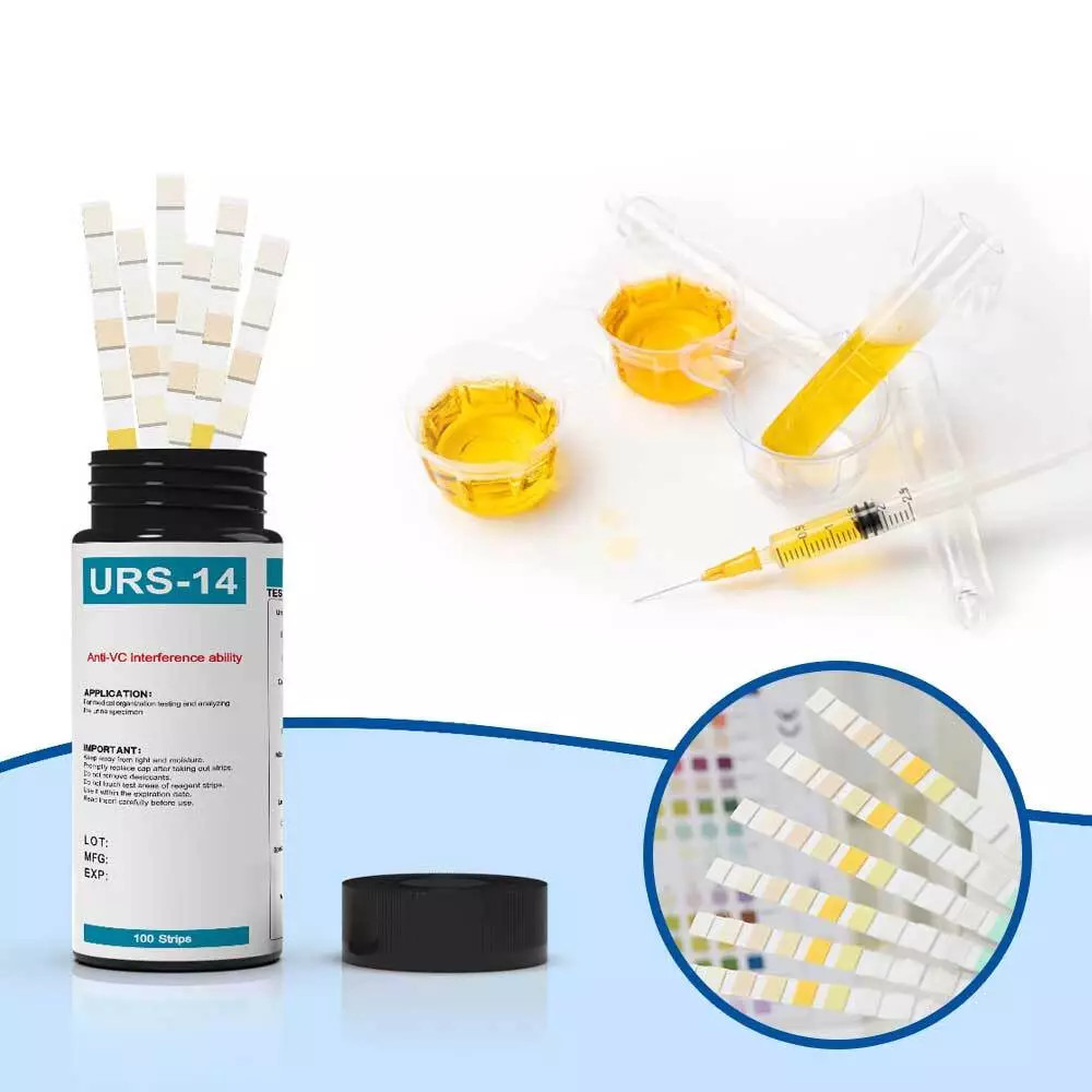 100Pcs Protein Urinalysis 14Parameter Urine PH Test Strips Convenient Quickly