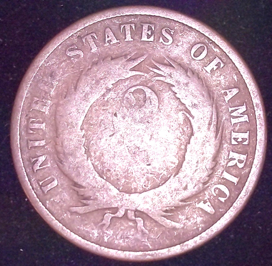 1865 2 CENT COIN BN