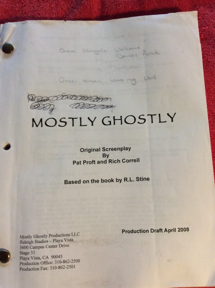 ORIGINAL SCRIPT MOSTLY GHOSTLY STERLING BEAUMON NOAH CYRUS R L STINE