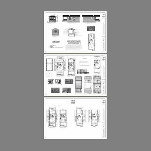 14x28 Tiny House -- 391 sq ft -- PDF FloorPlan -- Model 3B