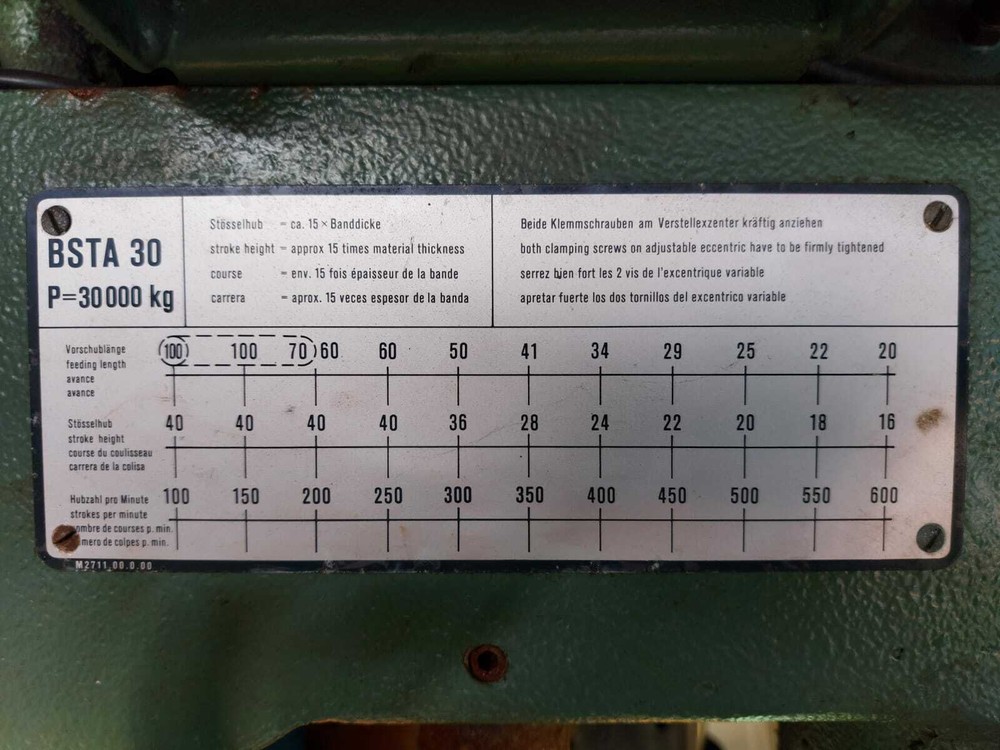 bruderer bsta 30 - price 5000$