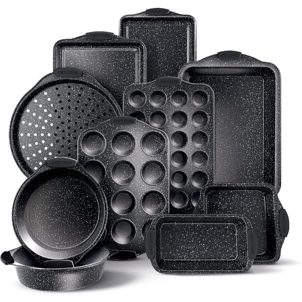 Nonstick Stackable Baking Sheet Set 10 Piece Cookware Bakeware Pan