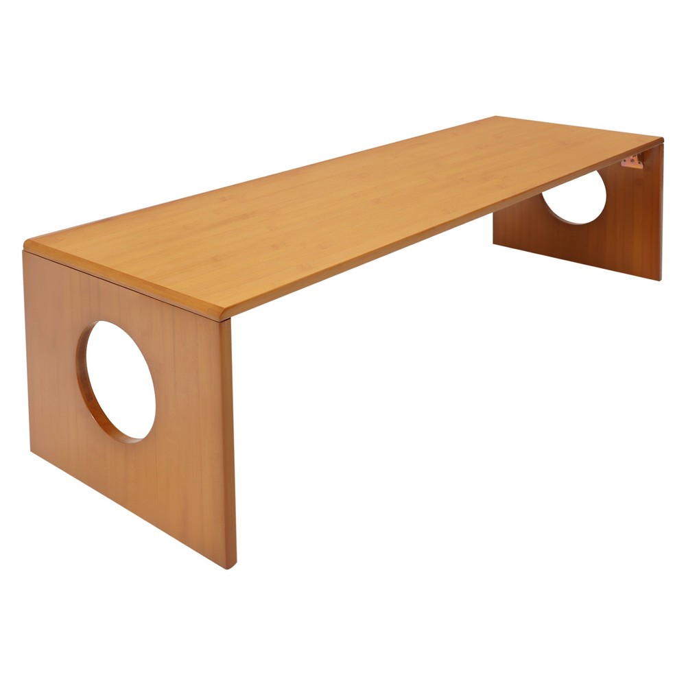 Folding Coffee Table Foldable Low Coffee Table Bamboo Floor Table Desk for Bed