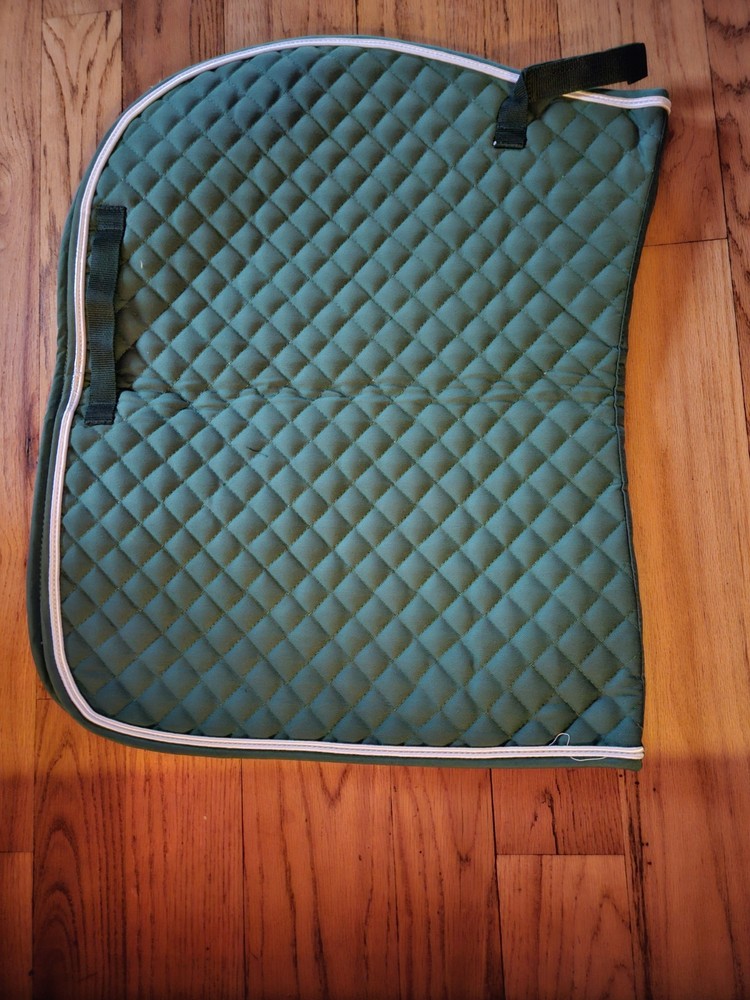 Green English Saddle Pad