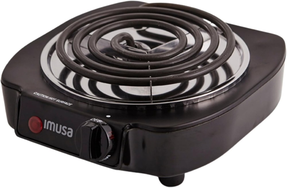Versatile Electric Single Burner, 1100W - Ideal for Camping & Office Use