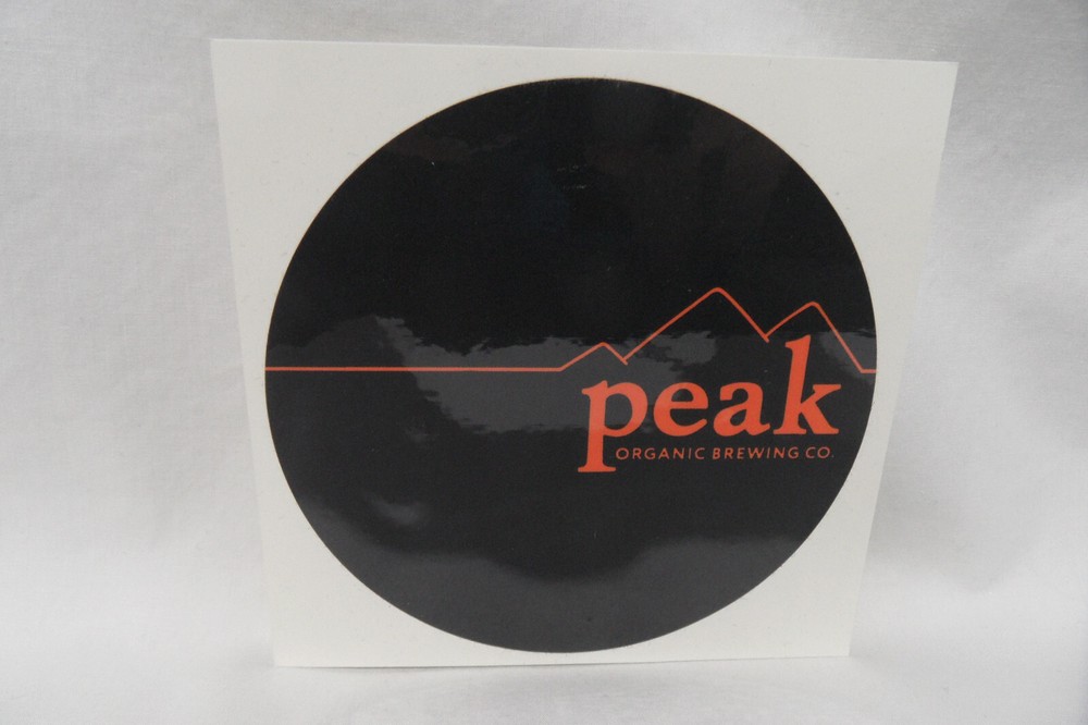Peak Organic Brewing Company sticker (BLACK)