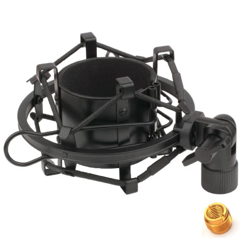 TH106 Black Spider Universal Microphone Shock Mount Holder Adapter Clamp Clip...