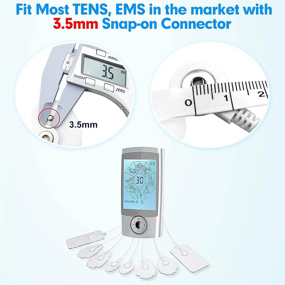 Reusable TENS Electrode Pads Snap Connector