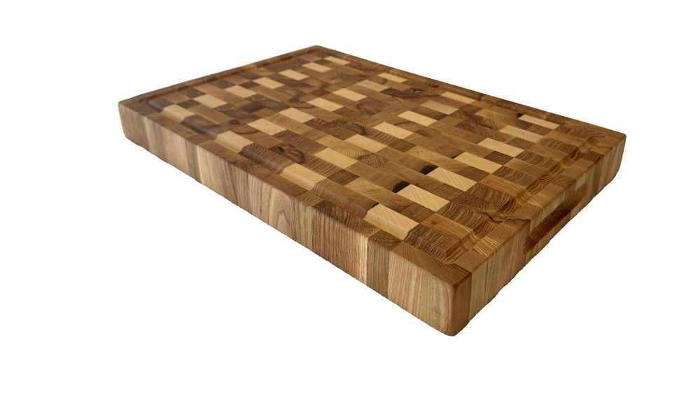 handmade oak cutting board 455x300x40 mm