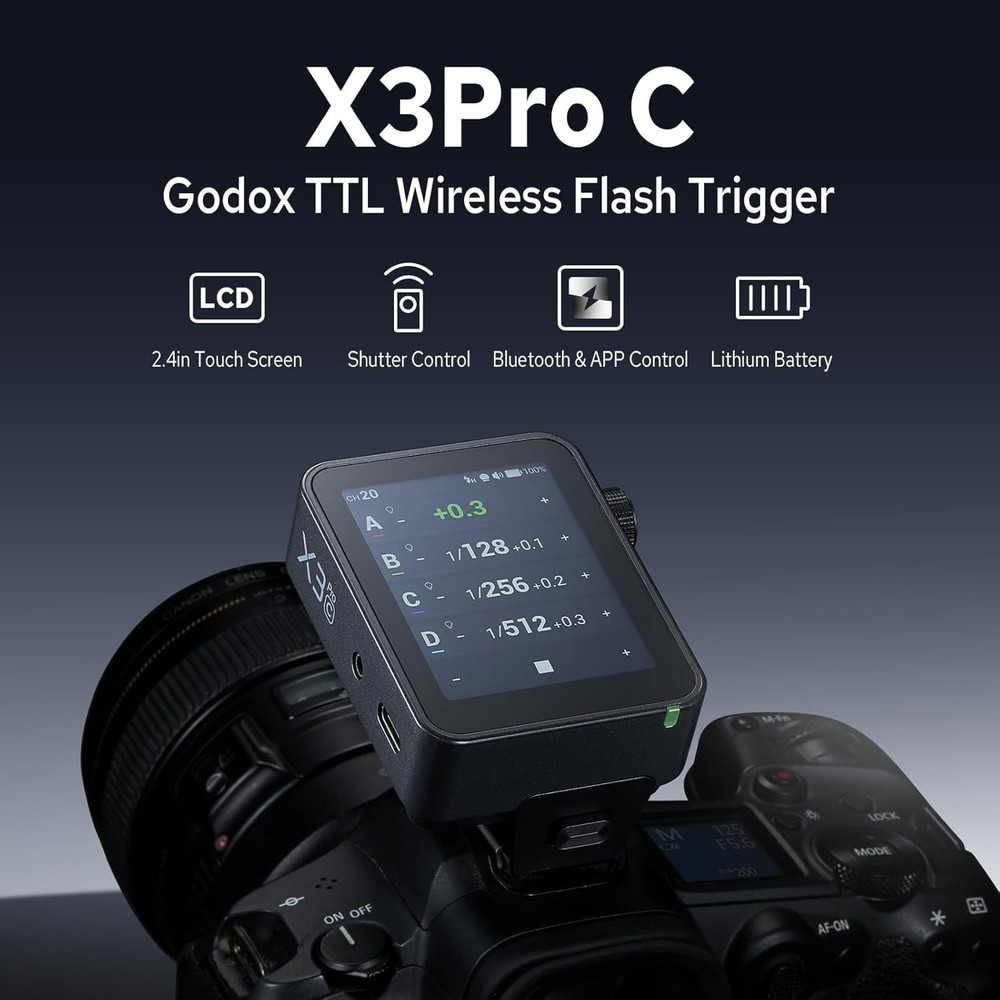 X3 Pro-C Flash Trigger for Canon - Bluetooth & APP Control