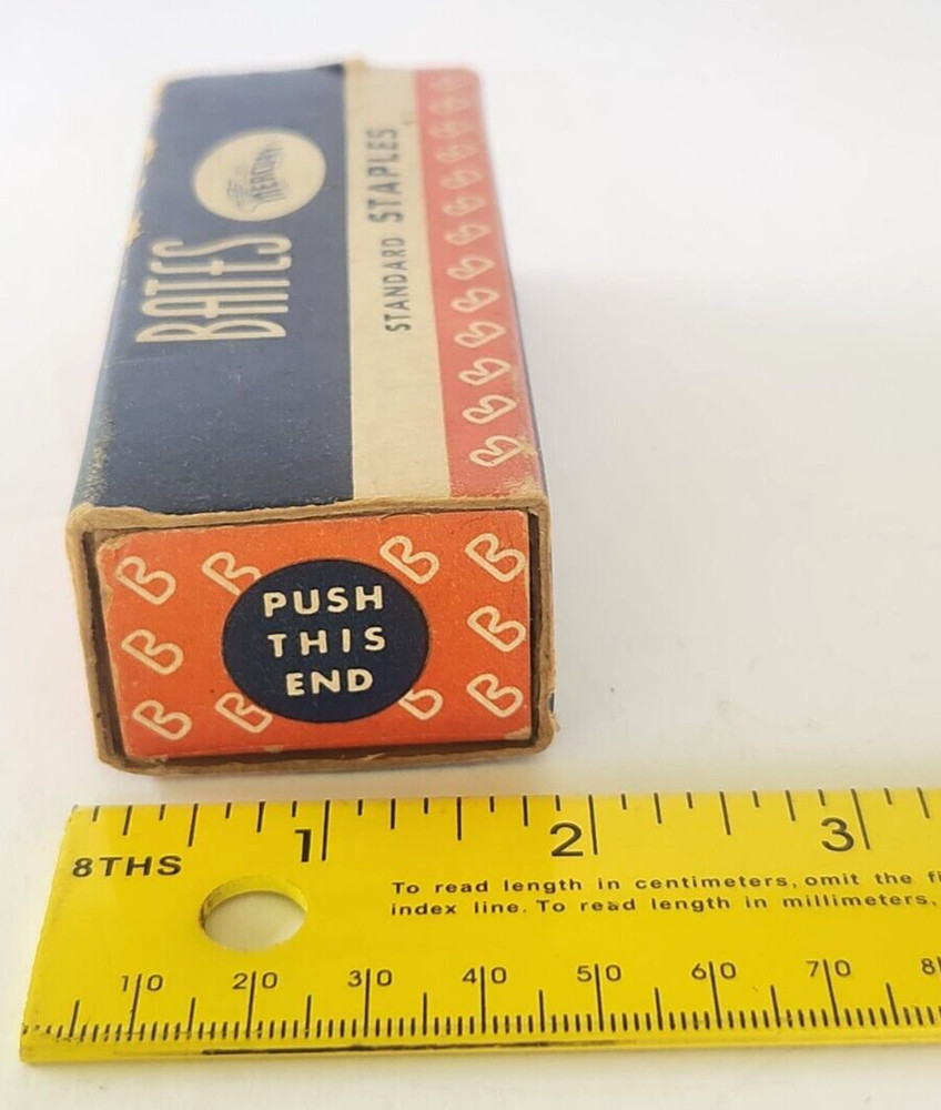 Vintage BATES Stapler Office BOX ONLY