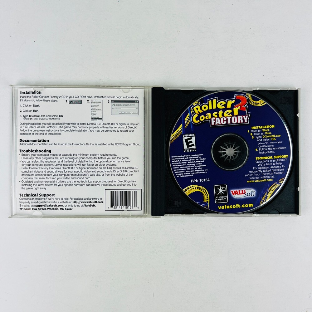 Roller Coaster Factory 2 PC CD-ROM Game Software