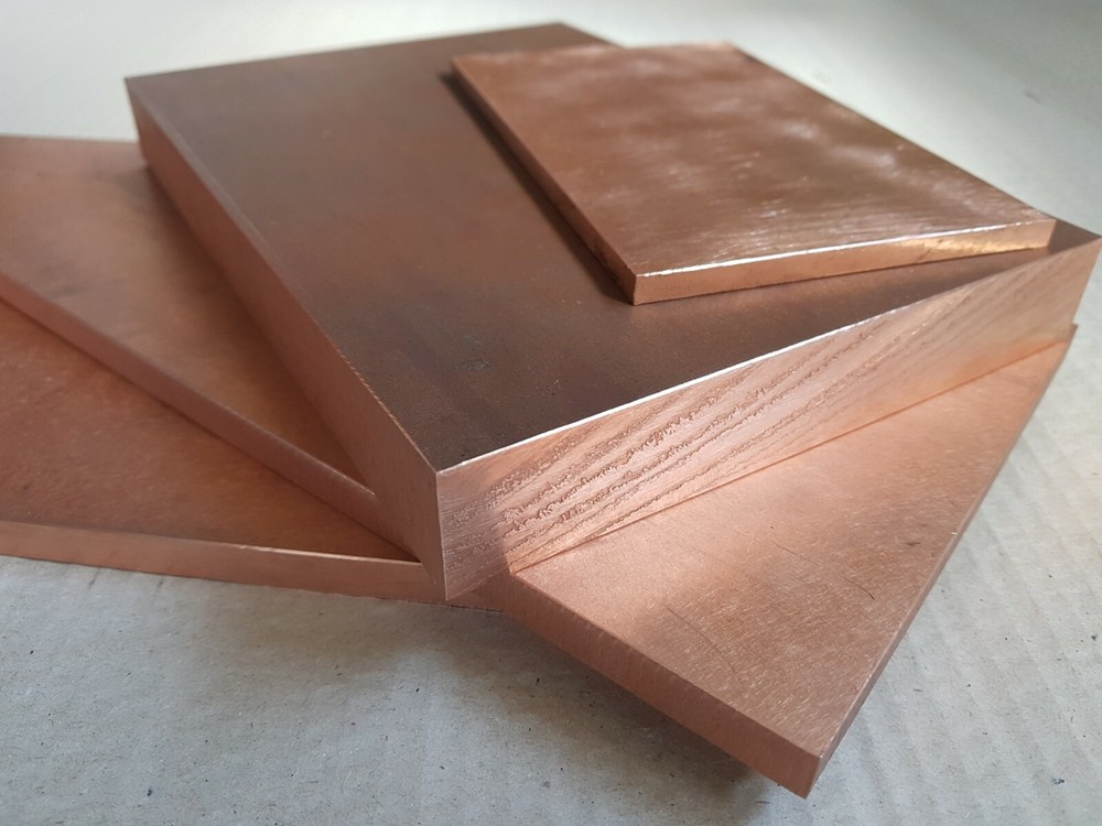 Copper 99,9% sheet / plate. New, 2mm thick - many sizes.