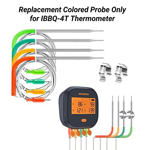 Inkbird WiFi Meat Thermometer 4-Pack Kit with Replacement Colored Probe