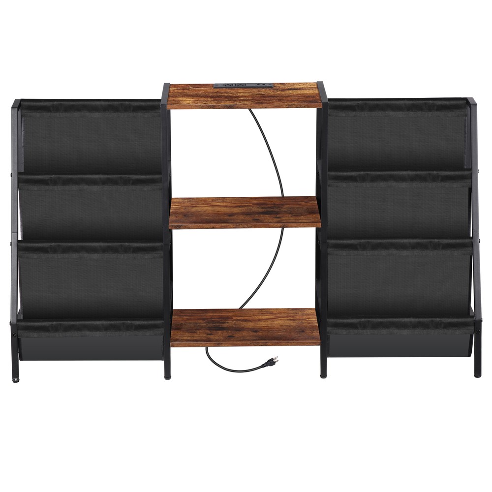 High-Capacity Vinyl Storage Console Turntable Stand Rust-Resistant Metal Frame