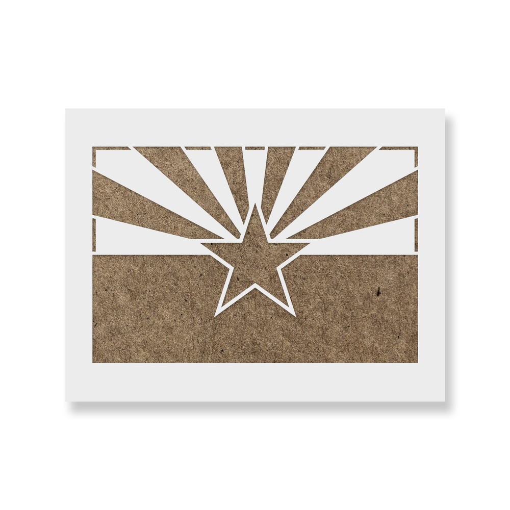 Arizona State Flag Stencil - Durable & Reusable Mylar Stencils