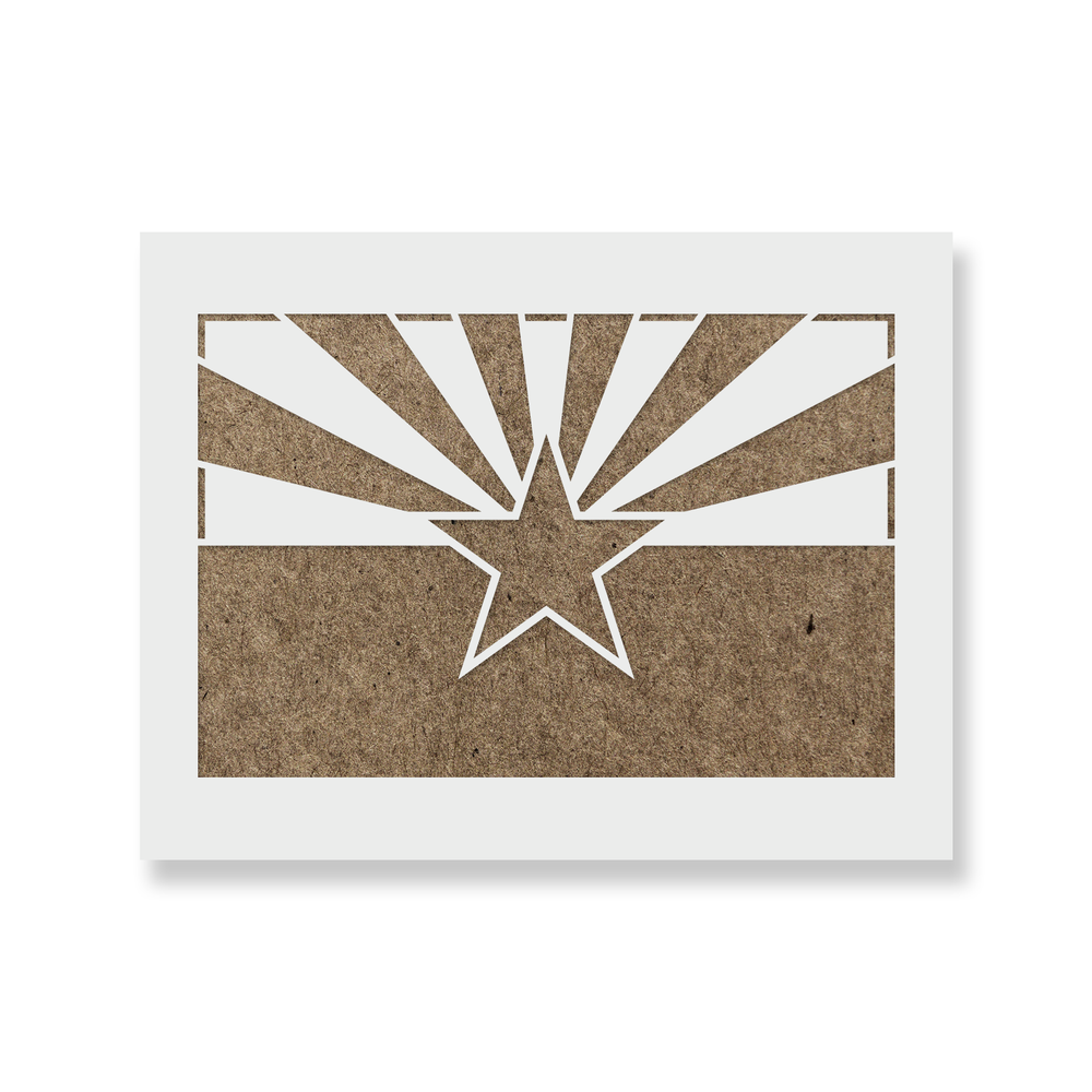 Arizona State Flag Stencil - Durable & Reusable Mylar Stencils