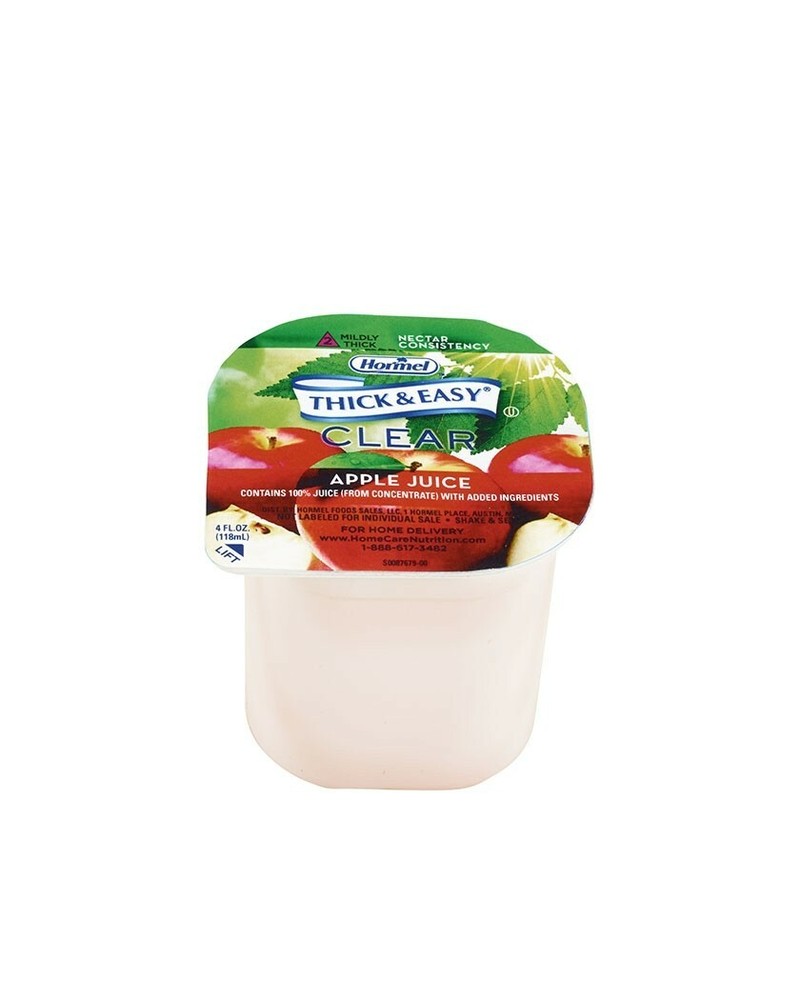 Thickened Beverage Thick & Easy 4 oz Portion Cup Apple Ready to Use Case of 24