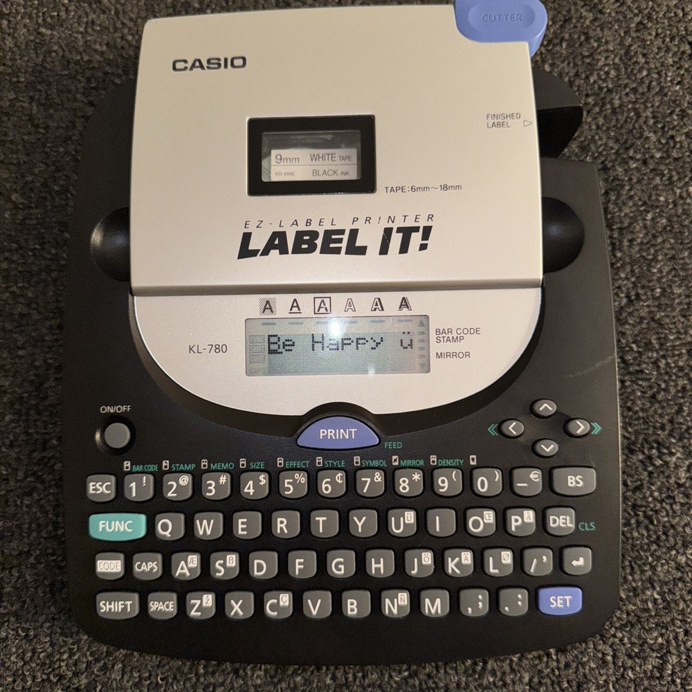 Casio Label It Kl-780 Working Testing With Label Tape