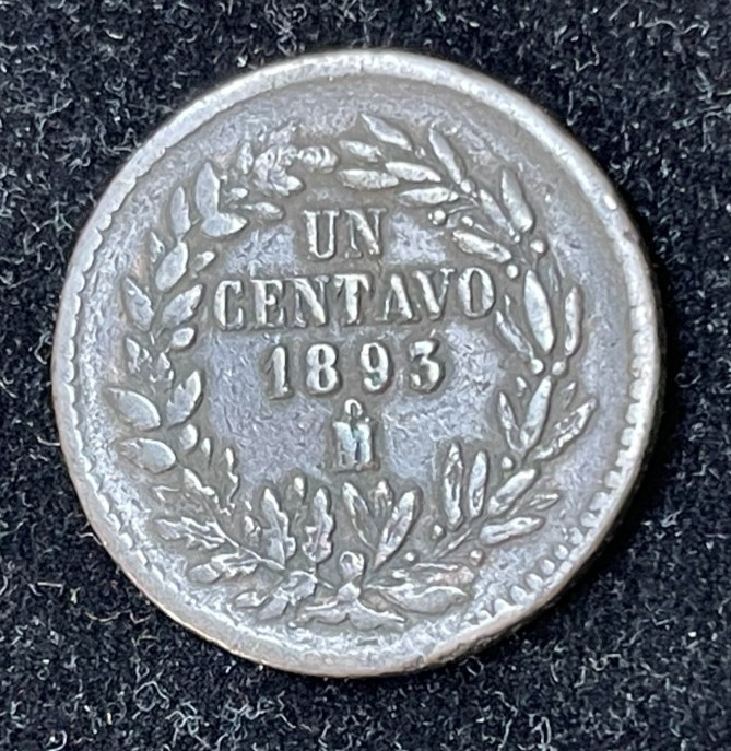 1893/2 ? Mexico One Centavo Coin