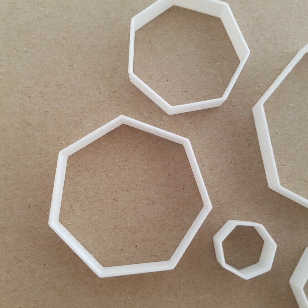 Heptagon Shape Mini Fondant Cutter Small Sugarcraft Icing Tiny Sharp Stencil