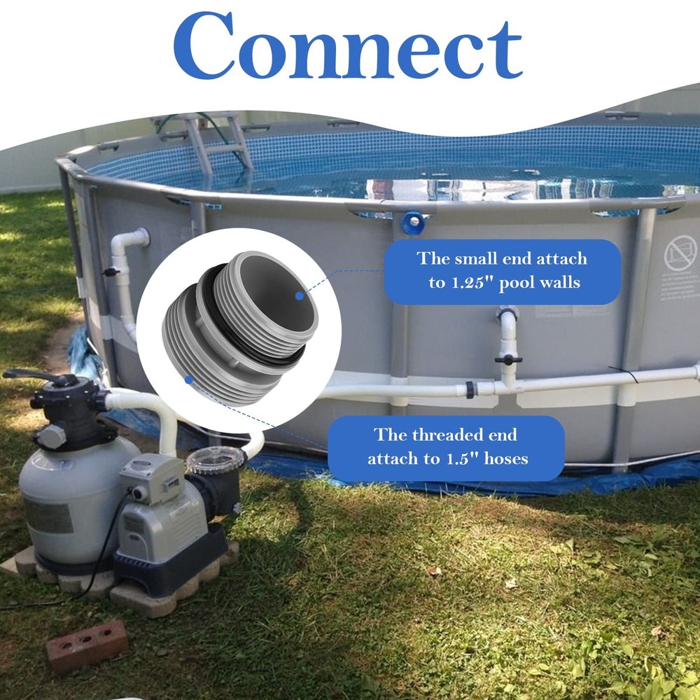 4 Pack 4560 Hose Conversion Adapters Kit Compatible with Intex 4 Pack, 2 set