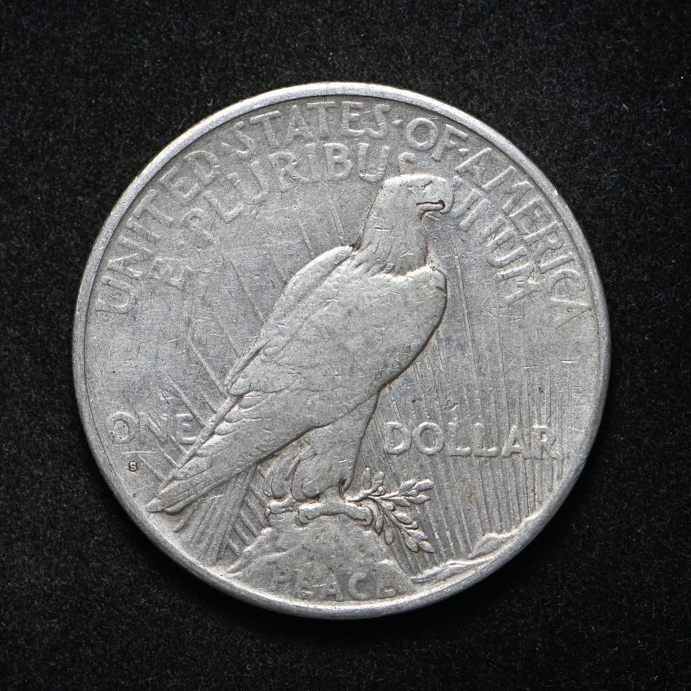 1934-S Peace Silver Dollar VF+ (cn16791)