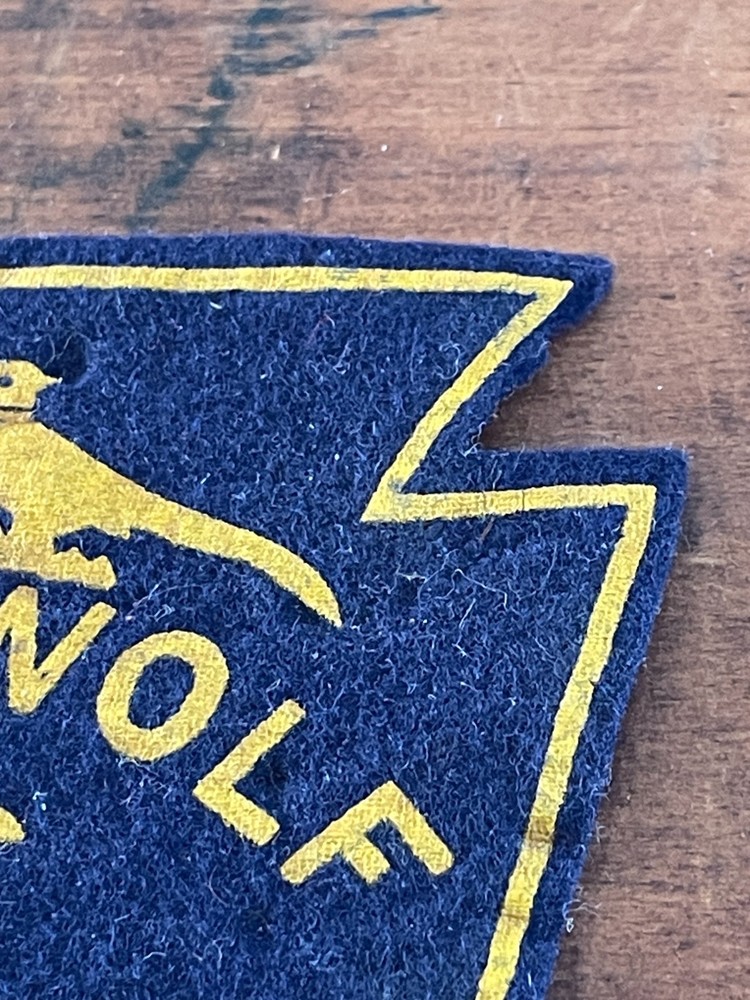 Old Mount Wolf Fish & Game Association Felt Patch Mount Wolf, PA Keystone Shaped