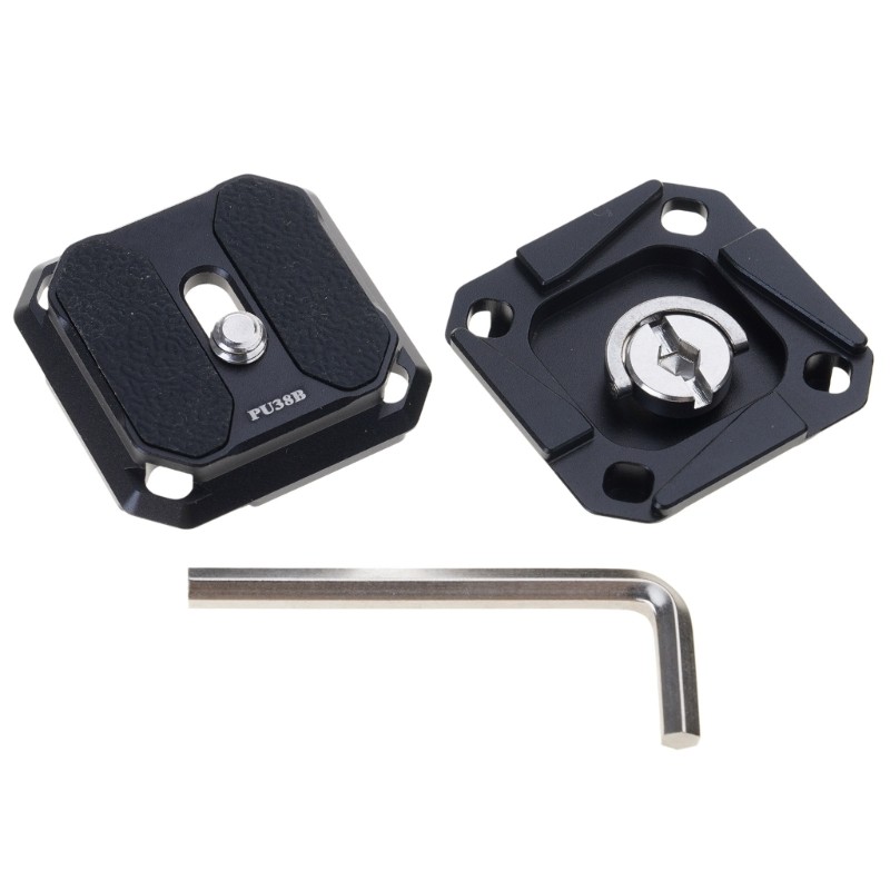 2PCS Camera Quick Release Plate 38mm Square Arca Type for Tripod Heads Mount