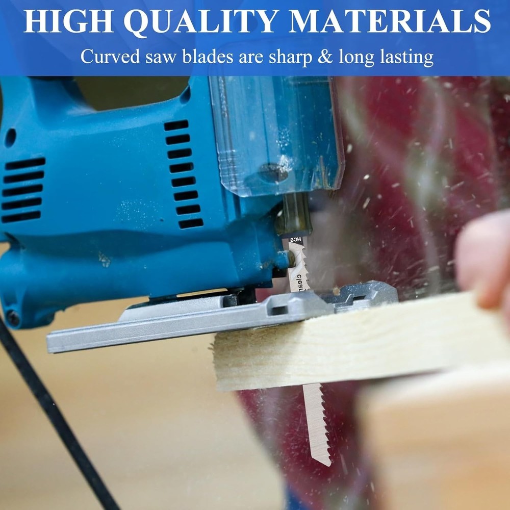 Durable 10-Pack Jigsaw Blades for All-Purpose Cutting - Effortless Installation