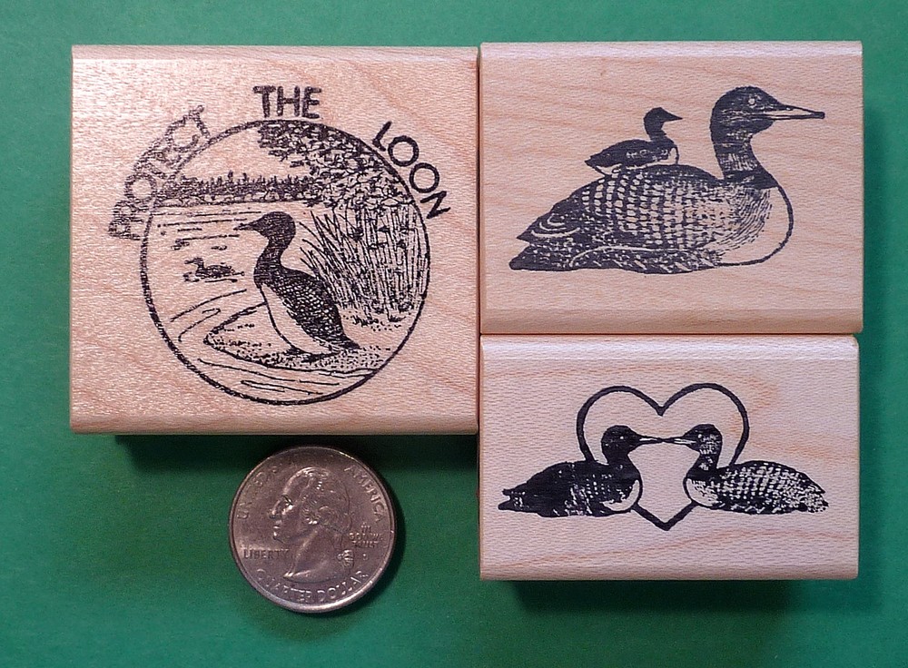 Protect the Loon 3-piece Rubber Stamp Combo