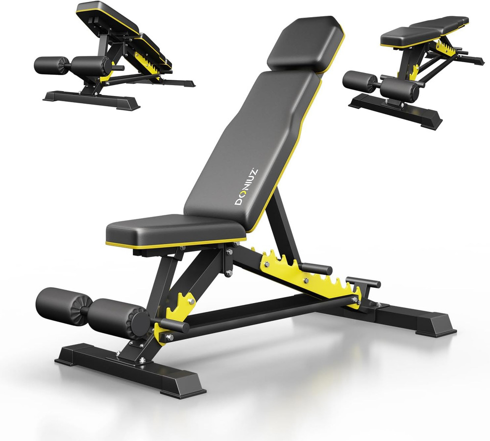 Heavy Duty Bench Adjustable Workout Bench Press Set for Home Gym Strength Traini