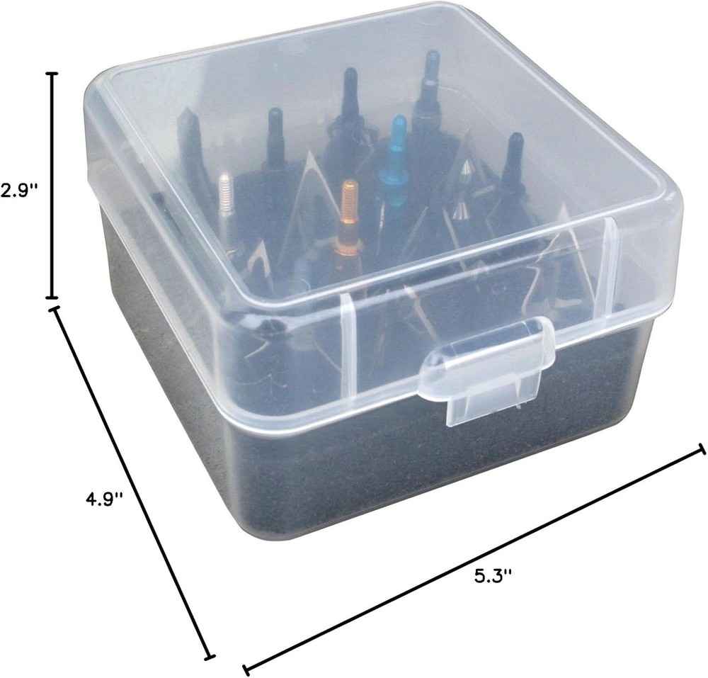 MTM BH16 Broadhead Box - Holds 16 Fixed or Box, Clear
