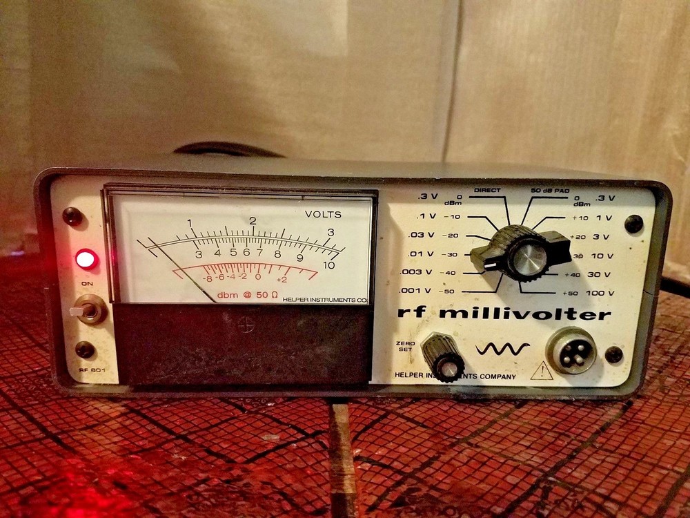 HELPER INSTRUMENTS RF-801 RF MILLIVOLTMETER