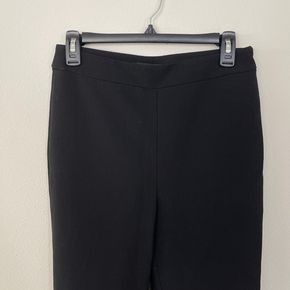 ST. JOHN Black Ankle Zip Trouser Pants (Size 4)
